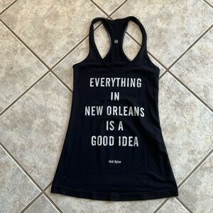 Lululemon Bob Dylan cool racerback tank New Orleans
